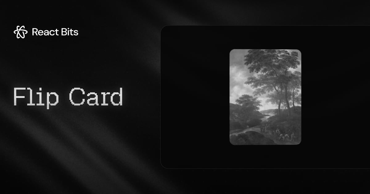 Flip Card, a React Bits component