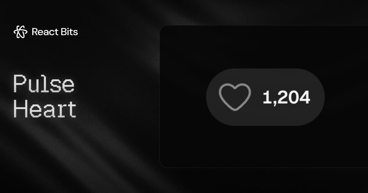 Pulse Heart, a React Bits component