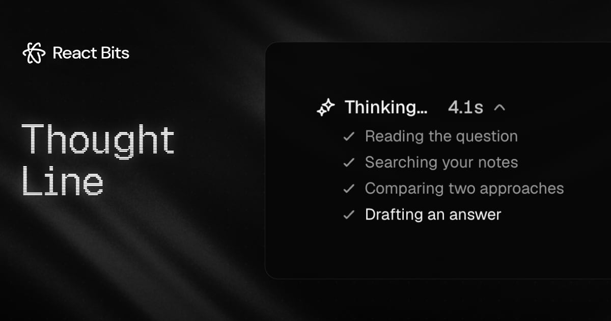 Thought Line, a React Bits component